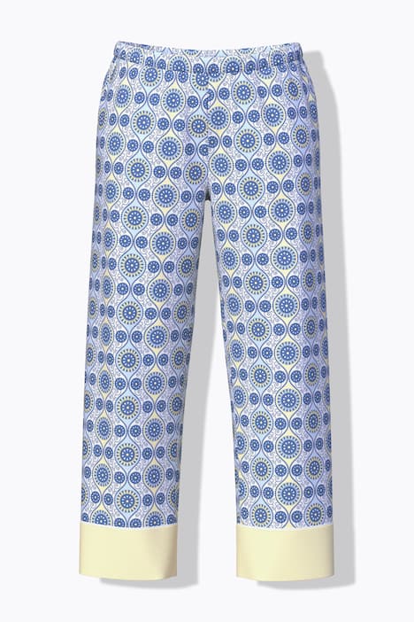 Pyjama, 3er-Set, grafisches Muster, Rundhals, Halbarm