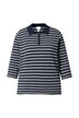 Polo svetr, pruhy, 3/4 rukávy, biobavlna