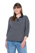 Polo svetr, pruhy, 3/4 rukávy, biobavlna