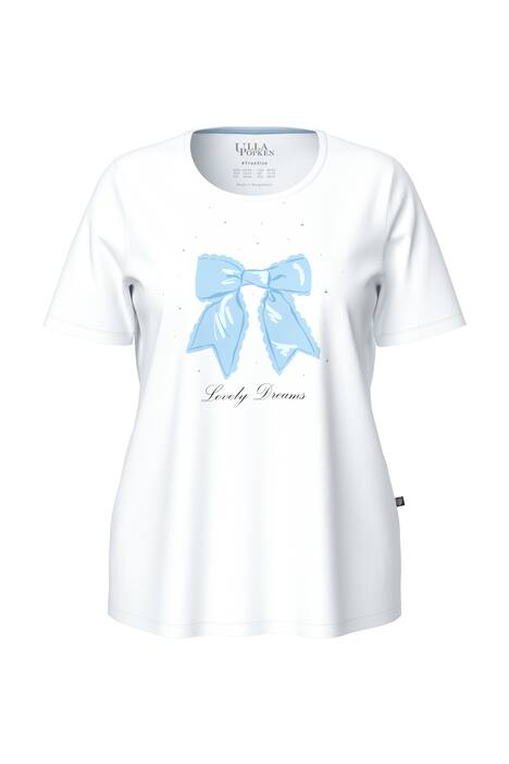 Pyžamové tričko, mašle, kulatý výstřih, krátké rukávy