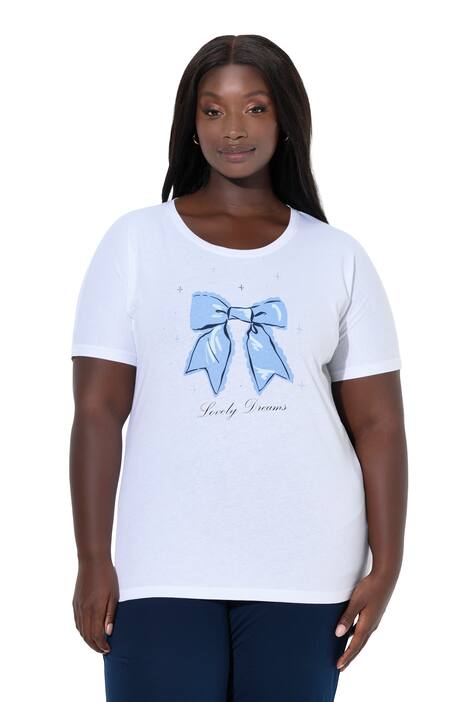 Pyžamové tričko, mašle, kulatý výstřih, krátké rukávy