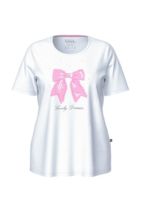 Pyžamové tričko, mašle, kulatý výstřih, krátké rukávy