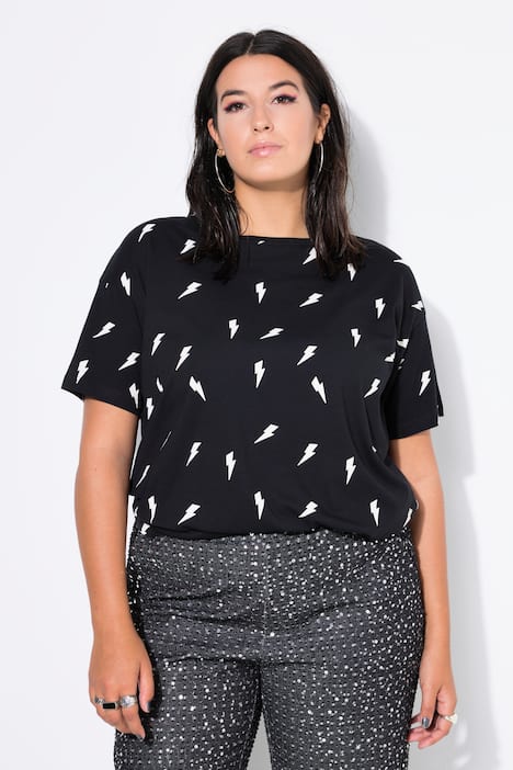 T-shirt, oversized model, bliksemmotief