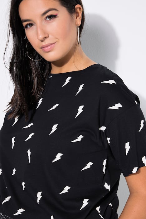 T-shirt, oversized model, bliksemmotief