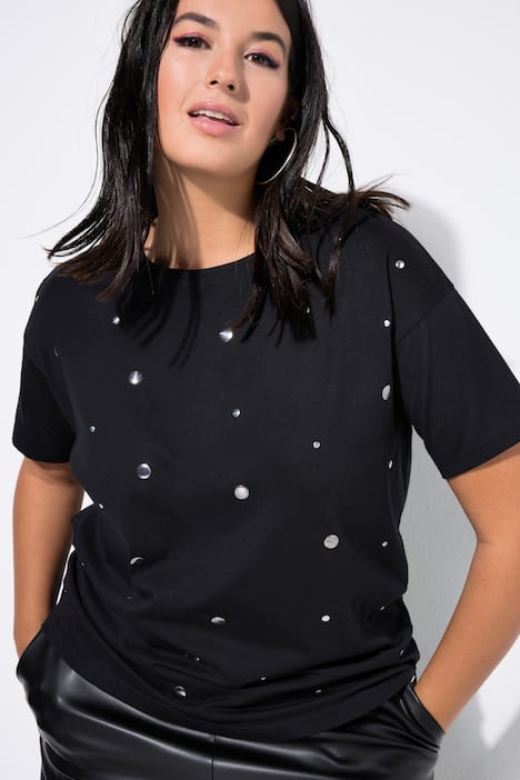 T-shirt, oversized shape, spiegel-applicatie