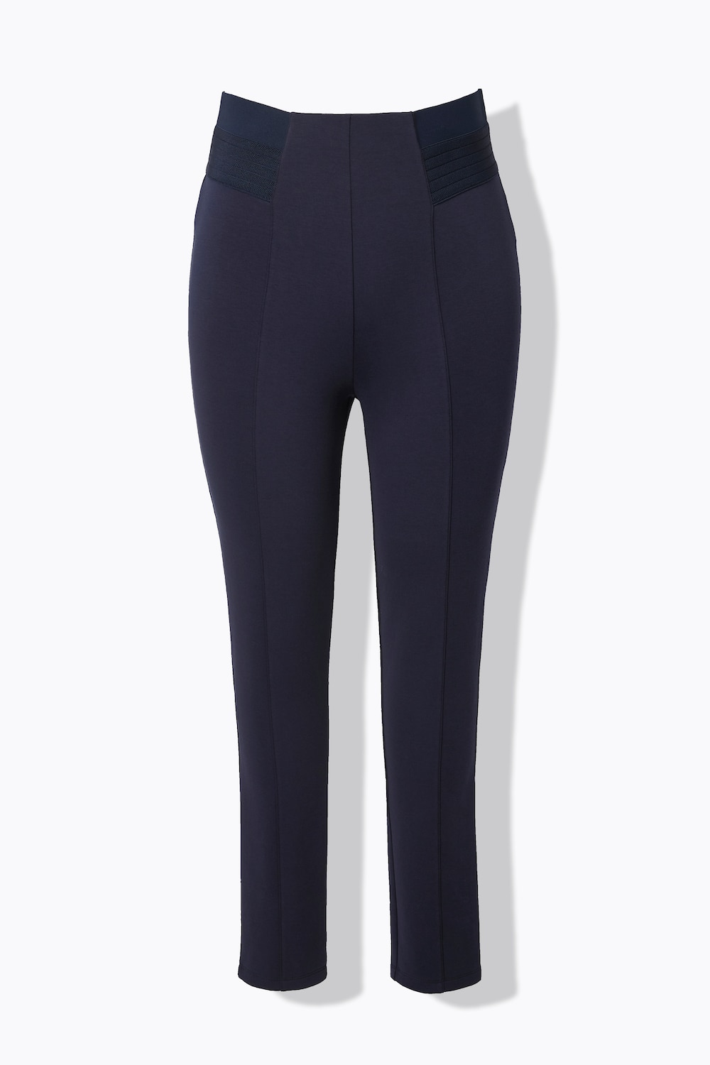Stora storlekar Leggings i Punto di Roma-jersey, Dam, blå, storlek: 42/44, Bomull/Polyester, Ulla Popken