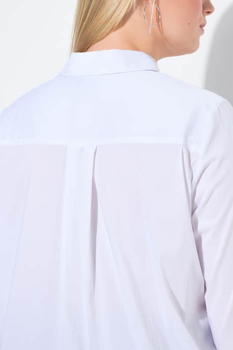 Bluse, Blütenstickerei, Hemdkragen, Langarm