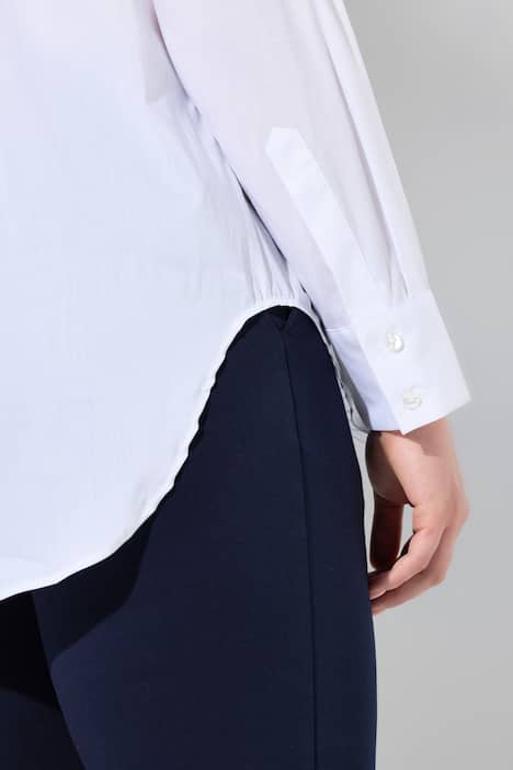 Bluse, Blütenstickerei, Hemdkragen, Langarm