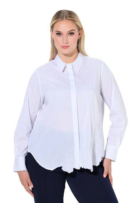 Halenka, květinová výšivka, límeček, dlouhé rukávy