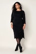 Punto midi-jurk, gedrapeerd, boothals, 3/4-mouwen