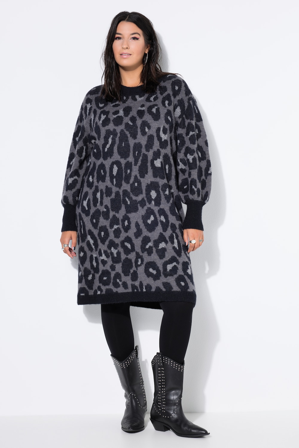 Thumbnail - Große Größen Strickkleid, Damen, grün, Größe: 42/44, Synthetische Fasern/Wolle/Polyester, Studio Untold