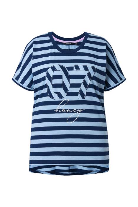 Tričko, pruhy, oversize, kulatý výstřih, krátké rukávy