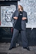 Blazer, oversized, krijtstrepen, glittersteentjes