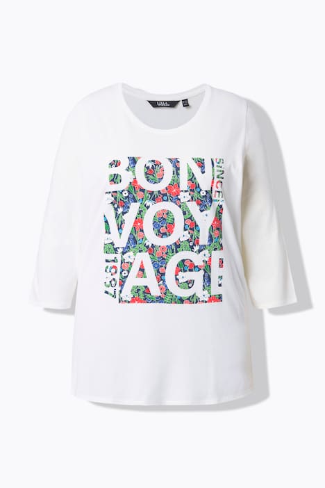 Shirt, Bon Voyage, klassiek, ronde hals, 3/4-mouwen
