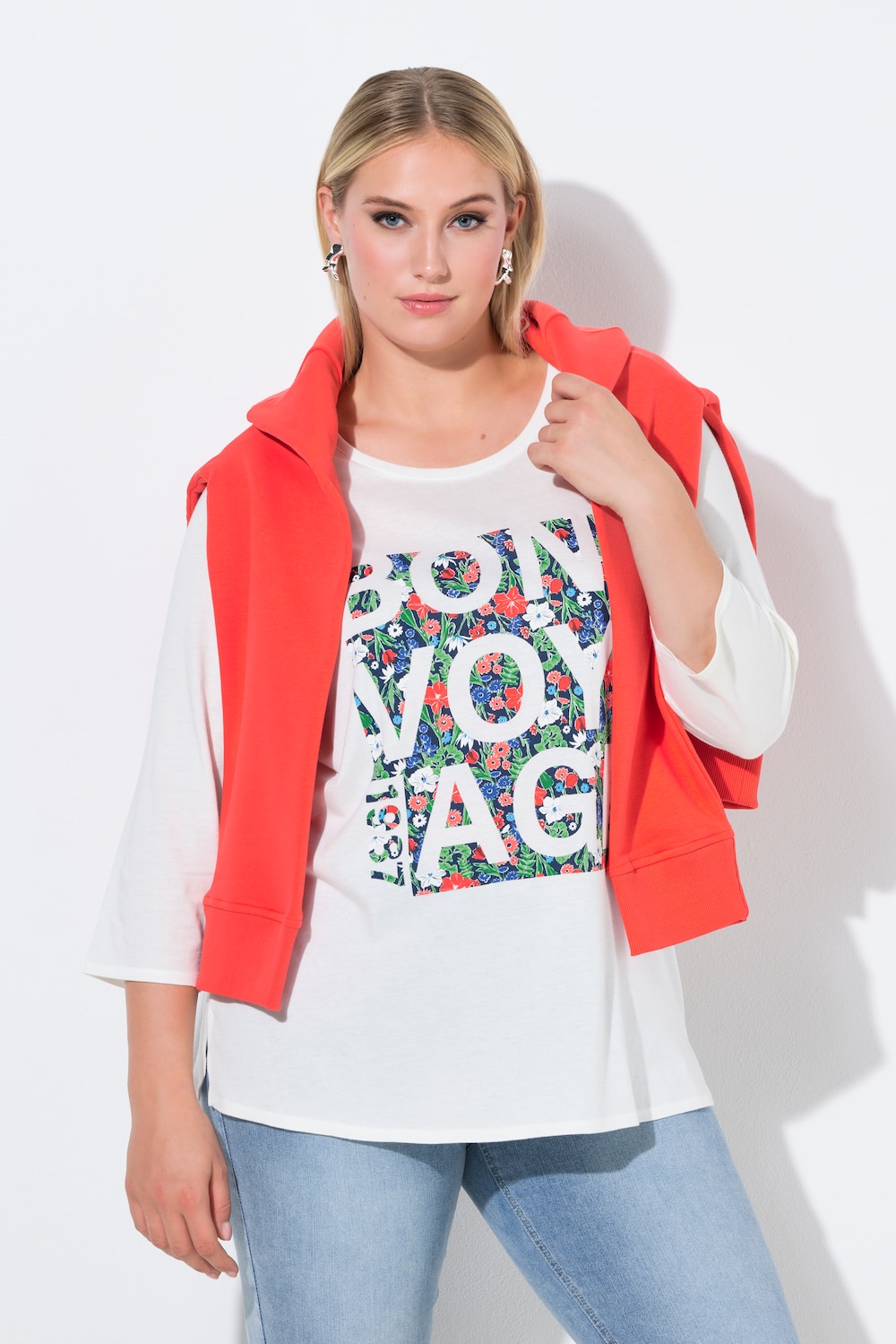 Shirt, Bon Voyage, Classic, Rundhals, 3/4-Arm