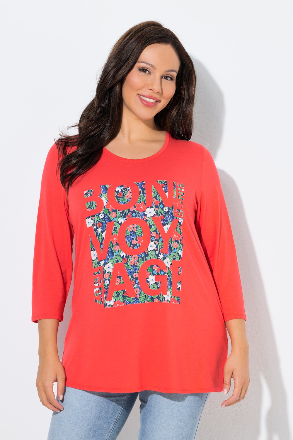 Große Größen Shirt, Damen, rot, Größe: 62/64, Baumwolle/Synthetische Fasern, Ulla Popken