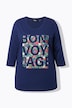 Shirt, Bon Voyage, klassiek, ronde hals, 3/4-mouwen