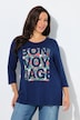 Shirt, Bon Voyage, klassiek, ronde hals, 3/4-mouwen