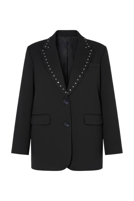 Blejzr, oversize, ozdobné nýty na klopovém límci