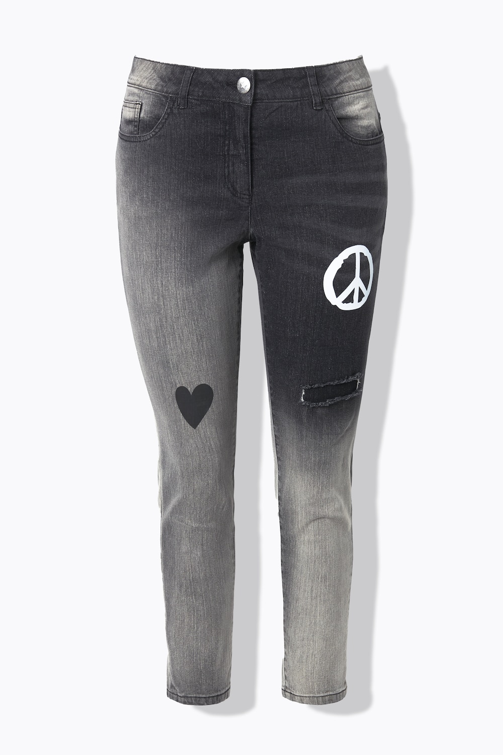 Stora storlekar Skinny-Jeans, Dam, svart, storlek: 58, Bomull, Angel of Style