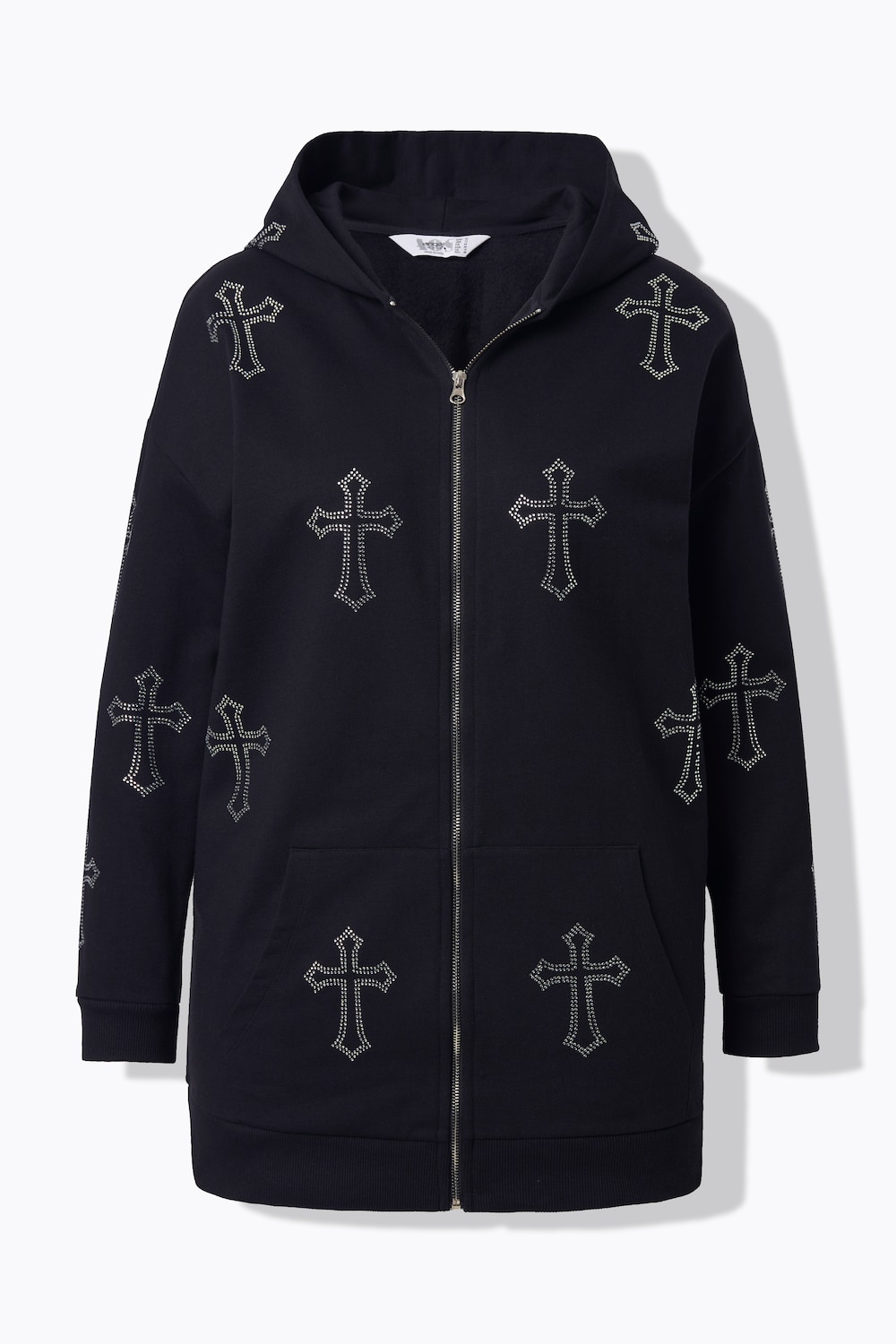 Stora storlekar Mjukisjacka, Dam, svart, storlek: 52, Bomull/Polyester, Angel of Style