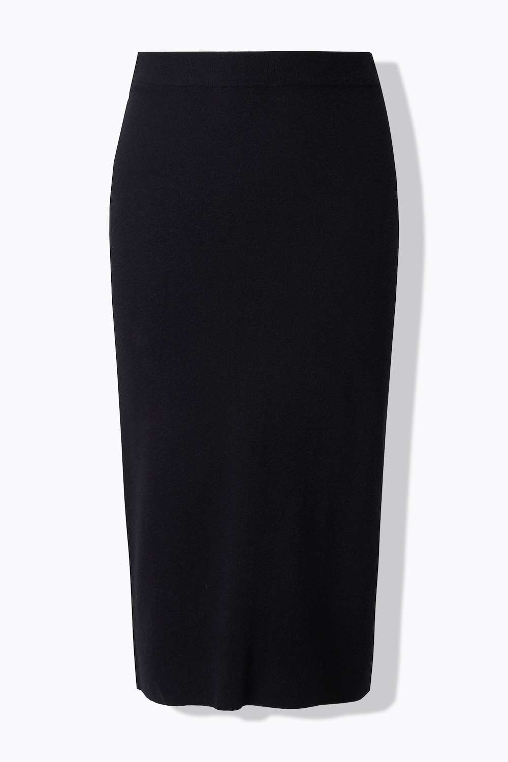 Stora storlekar Stickad kjol, Dam, svart, storlek: 46/48, Viskos/Polyester/Syntetfibrer, Angel of Style