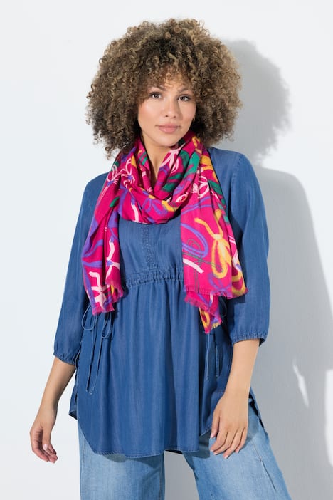 Schal, Scheifen-Muster, weiches Web