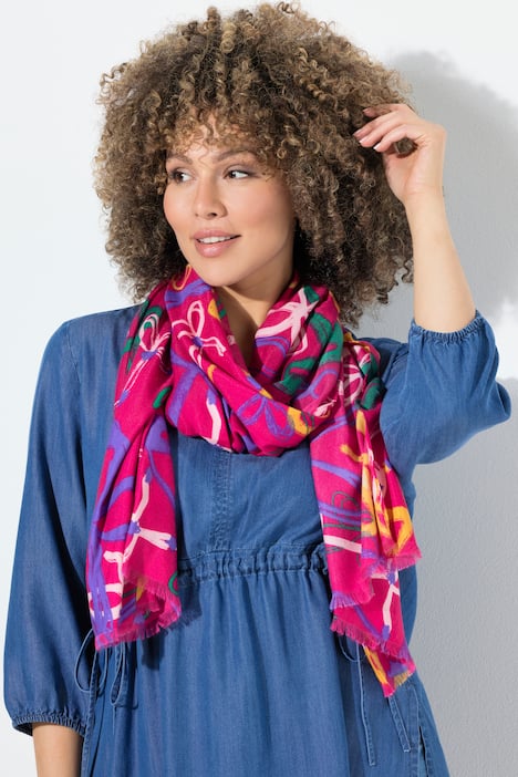 Schal, Scheifen-Muster, weiches Web