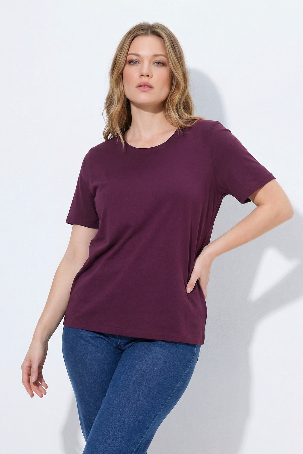 T-Shirt Doppelpack, Rundhalsausschnitt, Regular, Halbarm