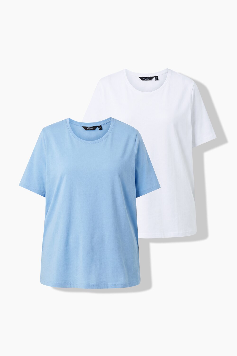 T-Shirt Doppelpack, Rundhalsausschnitt, Regular, Halbarm