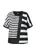 Tričko, pruhy, oversize, kulatý výstřih, krátké rukávy