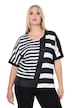 Tričko, pruhy, oversize, kulatý výstřih, krátké rukávy