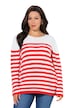 Svetr, bretonské pruhy, kulatý výstřih, dlouhé rukávy, rolovací okraje