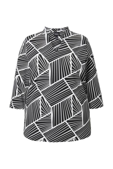 Tričko, grafický potisk, kalichový límec, 3/4 rukávy