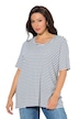 Tričko, třpytivé pruhy, A střih, kulatý výstřih, krátké rukávy