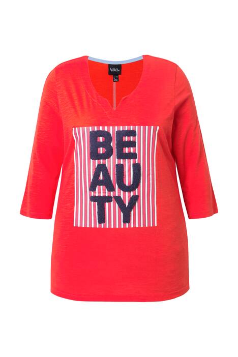 Tričko, Beauty, Classic, výstřih do V, 3/4 rukávy