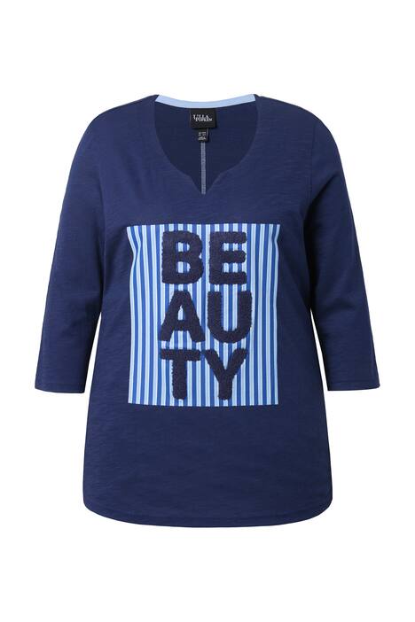 Tričko, Beauty, Classic, výstřih do V, 3/4 rukávy