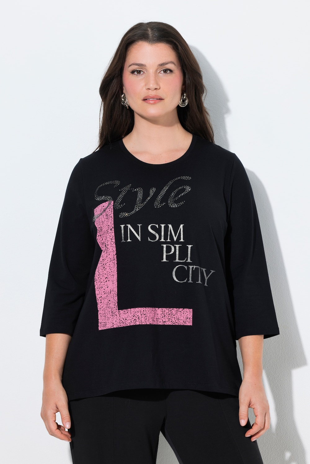 Große Größen Shirt, Damen, schwarz, Größe: 58/60, Baumwolle, Ulla Popken