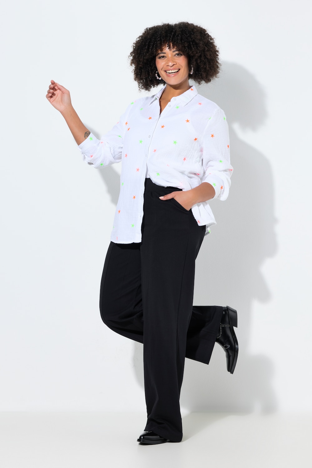 Hose, weit, Sweat, Ziernaht