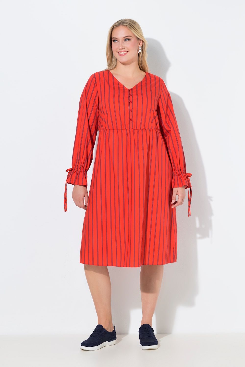Große Größen Kleid, Damen, rot, Größe: 62/64, Baumwolle, Ulla Popken