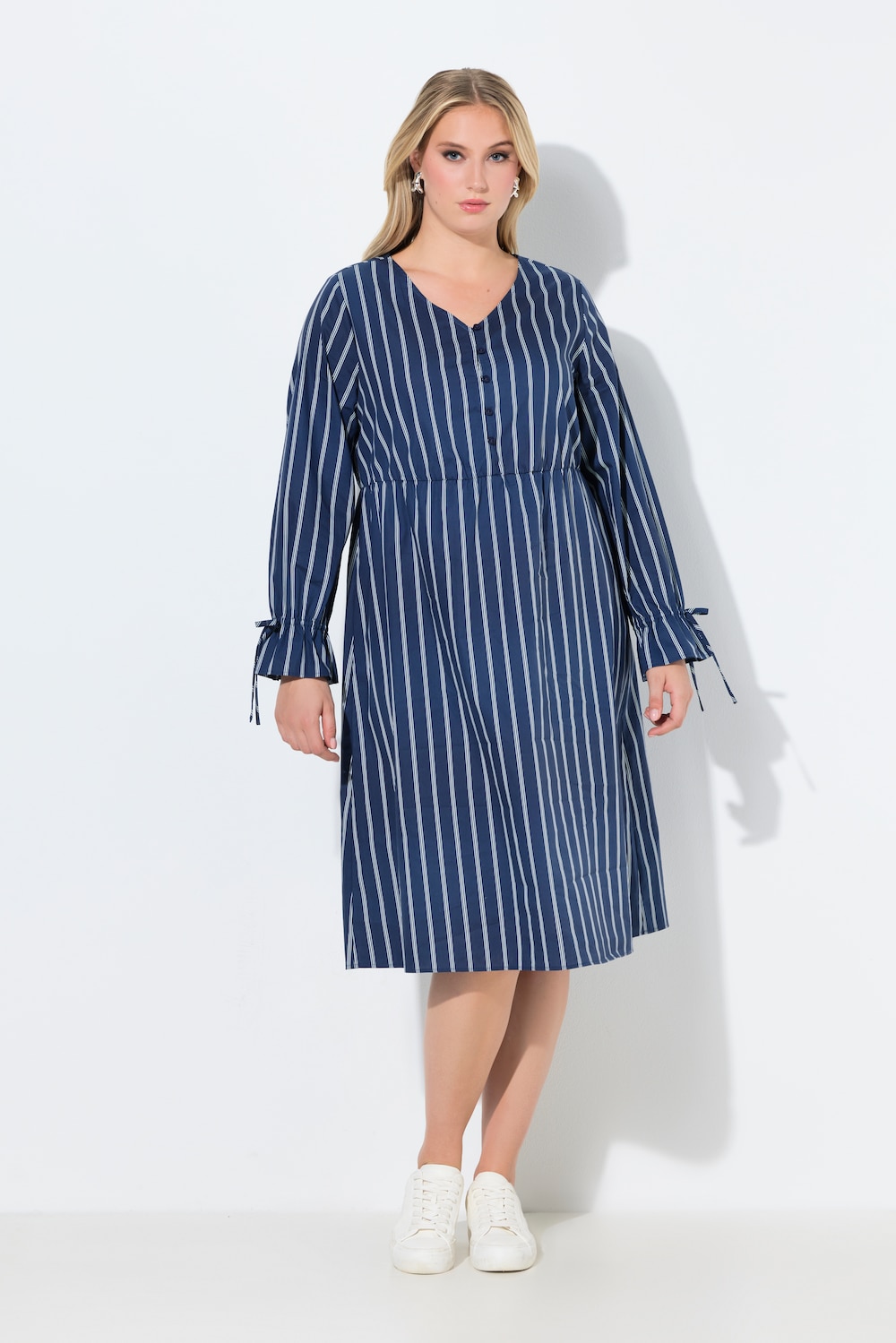 Große Größen Kleid, Damen, blau, Größe: 58/60, Baumwolle, Ulla Popken