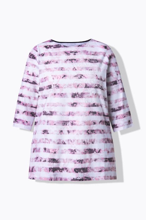 Shirt, A-Linie, U-Boot-Ausschnitt, 3/4-Arm, Pima Cotton