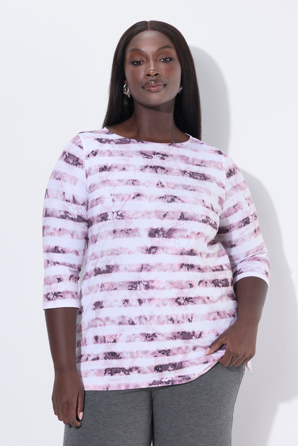 Große Größen Shirt, Damen, rosa, Größe: 54/56, Baumwolle, Ulla Popken