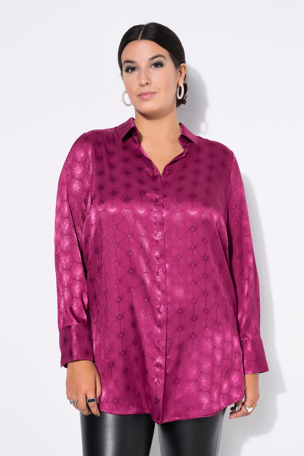 Große Größen Hemdbluse, Damen, rot, Größe: 46/48, Polyester, Studio Untold