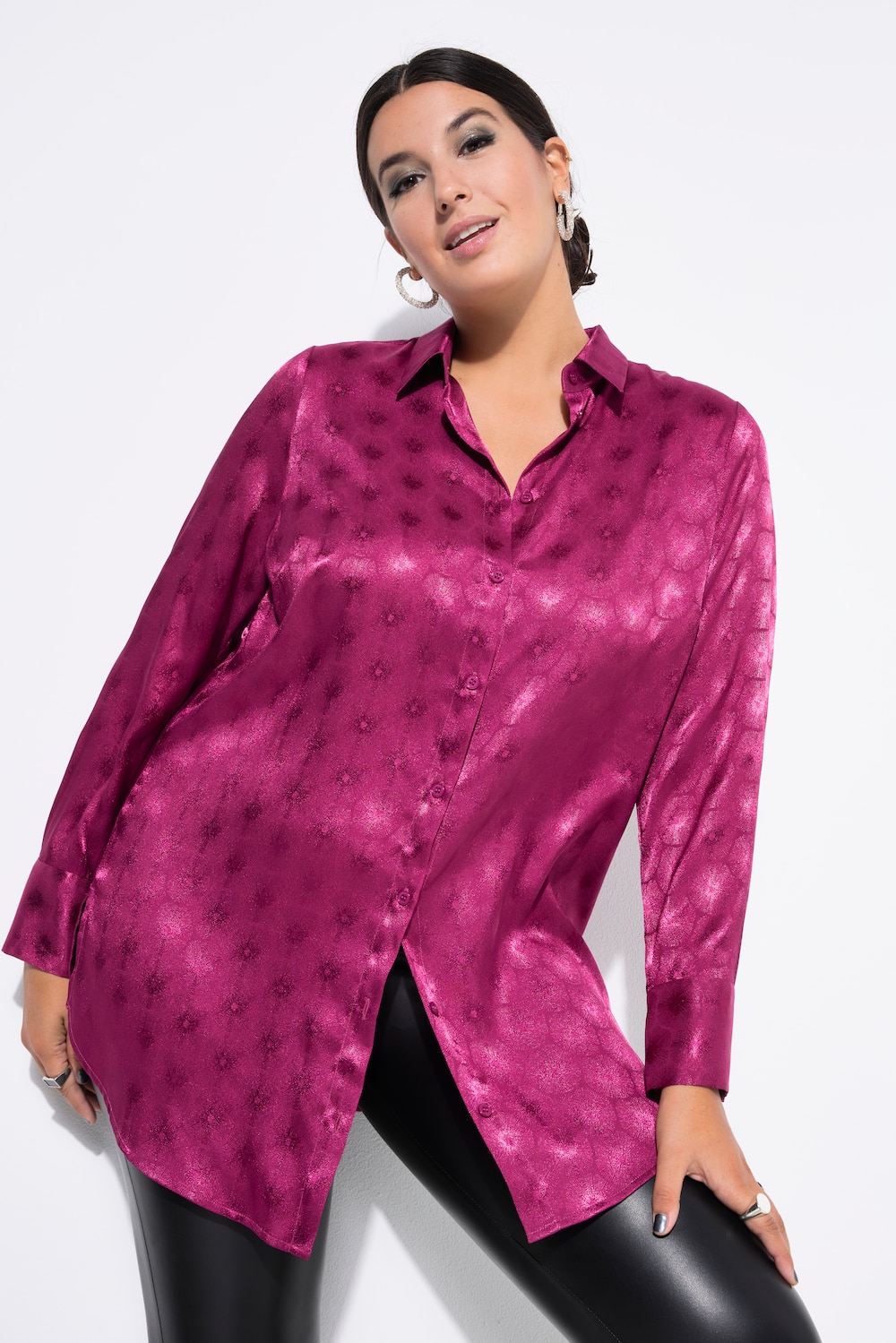 Große Größen Hemdbluse, Damen, rot, Größe: 42/44, Polyester, Studio Untold