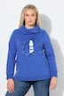 Sweatshirt, maritimes Motiv, Stehkragen, Langarm