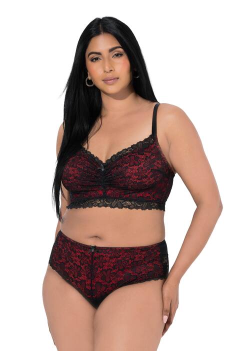 Midi kalhotky TruYou, vpředu z barevně podložené krajky