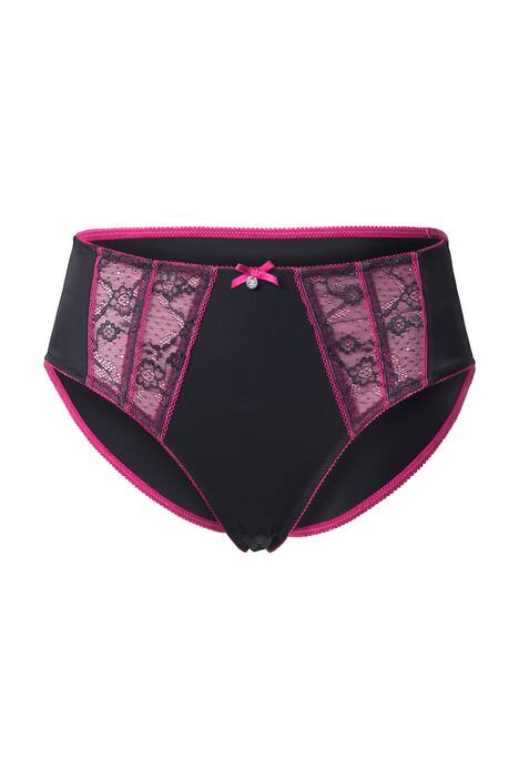 Midi kalhotky TruYou, mikrovlákno, květovaná krajka, ozdobná stuha