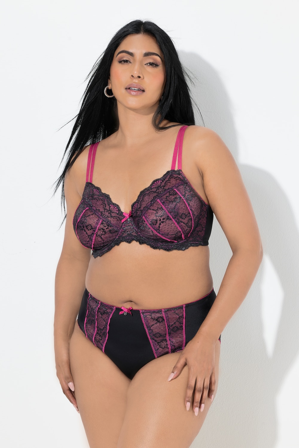 Große Größen TruYou Midislip, Damen, rosa, Größe: 42/44, Baumwolle/Synthetische Fasern/Elasthan, Ulla Popken