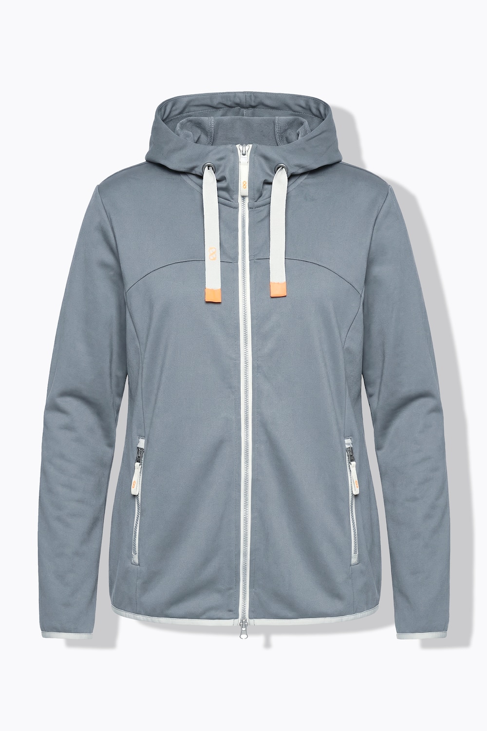 Stora storlekar Mjukisjacka Lifestyle med huva, Dam, grå, storlek: 48/50, Polyester, LAURASON